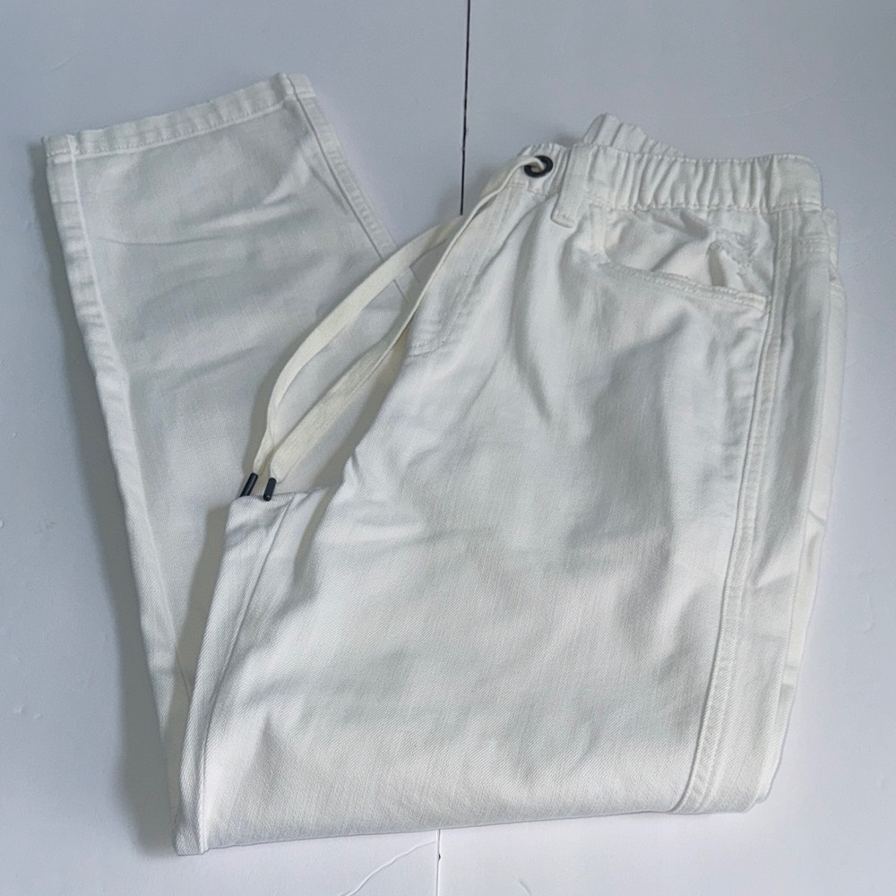 Aerie crop white jeans